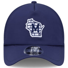 Milwaukee Brewers New Era 2026 Batting Practice Alternate Apex 9FORTY Adjustable Hat - Navy Hats
