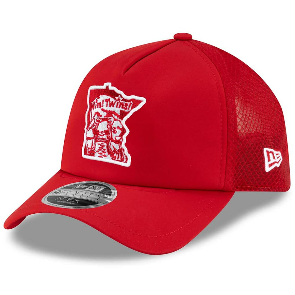 Minnesota Twins New Era 2026 Batting Practice Alternate Apex 9FORTY Adjustable Hat - Red Hats
