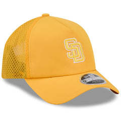 San Diego Padres New Era 2026 Batting Practice Apex 9FORTY Adjustable Trucker Hat - Gold Hats