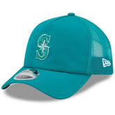Seattle Mariners New Era 2026 Batting Practice Apex 9FORTY Adjustable Trucker Hat - Teal Hats