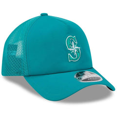 Seattle Mariners New Era 2026 Batting Practice Apex 9FORTY Adjustable Trucker Hat - Teal Hats