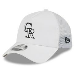 Colorado Rockies New Era 2026 Batting Practice Apex 9FORTY Adjustable Trucker Hat - White Hats