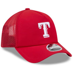 Texas Rangers New Era 2026 Batting Practice Apex 9FORTY Adjustable Trucker Hat - Red Hats