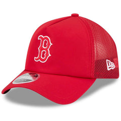 Boston Red Sox New Era 2026 Batting Practice Apex 9FORTY Adjustable Trucker Hat - Red Hats