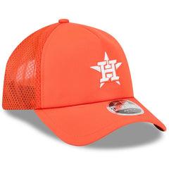 Houston Astros New Era 2026 Batting Practice Apex 9FORTY Adjustable Trucker Hat - Orange Hats