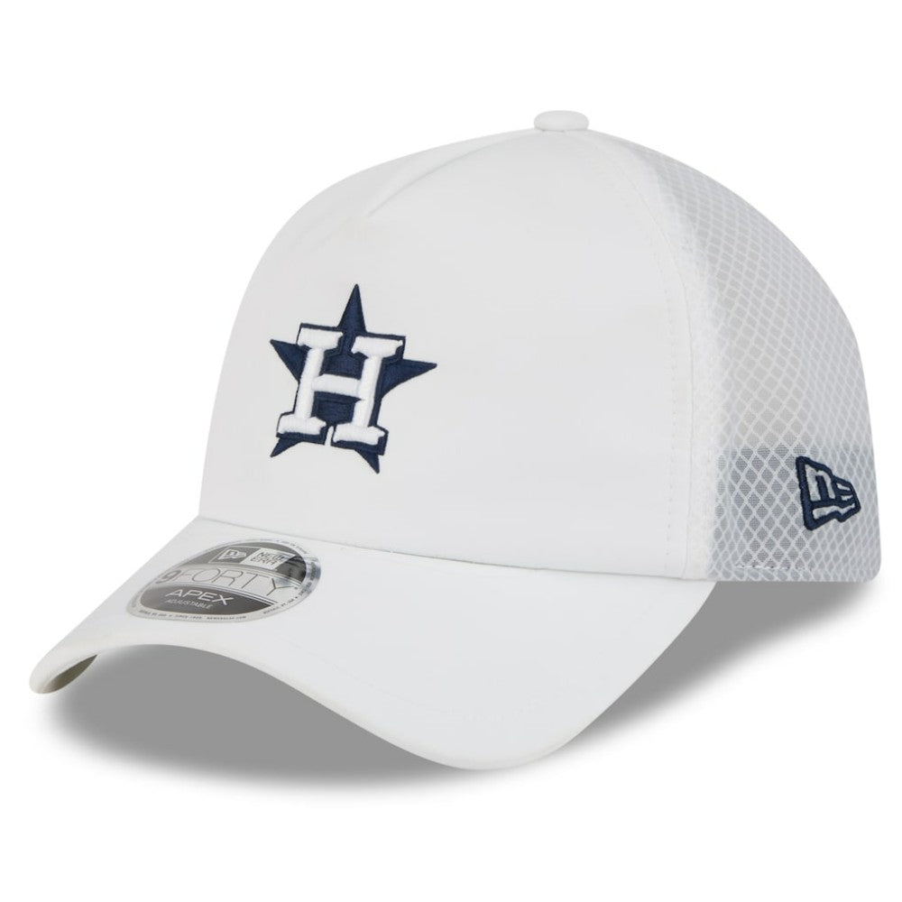 Houston Astros New Era 2026 Batting Practice Apex 9FORTY Adjustable Trucker Hat - White Hats