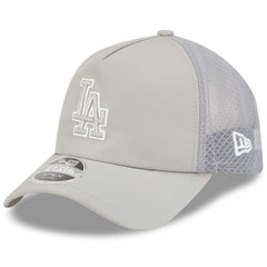 Los Angeles Dodgers New Era 2026 Batting Practice Apex 9FORTY Adjustable Trucker Hat - Gray Hats