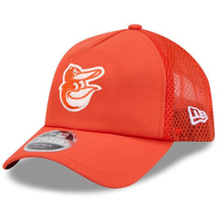 Baltimore Orioles New Era 2026 Batting Practice Apex 9FORTY Adjustable Trucker Hat - Orange Hats