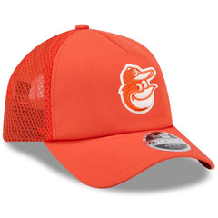 Baltimore Orioles New Era 2026 Batting Practice Apex 9FORTY Adjustable Trucker Hat - Orange Hats