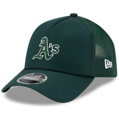 Athletics New Era 2026 Batting Practice Apex 9FORTY Adjustable Trucker Hat - Green Hats
