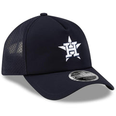 Houston Astros New Era 2026 Batting Practice Apex 9FORTY Adjustable Trucker Hat - Navy Hats