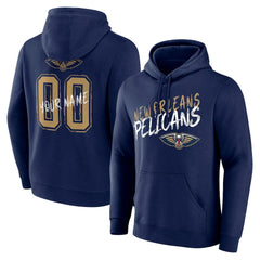 New Orleans Pelicans Hustle Custom Pullover Hoodie Navy