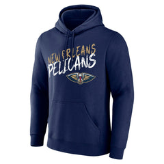 New Orleans Pelicans Hustle Custom Pullover Hoodie Navy