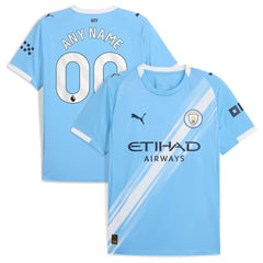Manchester City 2025/26 Home Replica Custom Jersey Sky Blue