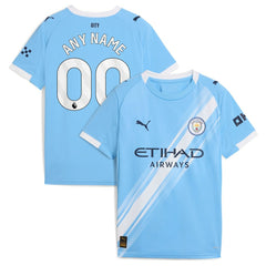 Manchester City Youth 2025/26 Home Replica Custom Jersey Sky Blue