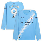 Erling Haaland Manchester City 2025/26 Home Replica Long Sleeve Player Jersey Sky Blue