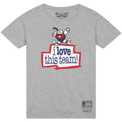 Denver Nuggets I Love This Team T-Shirt Heather Gray