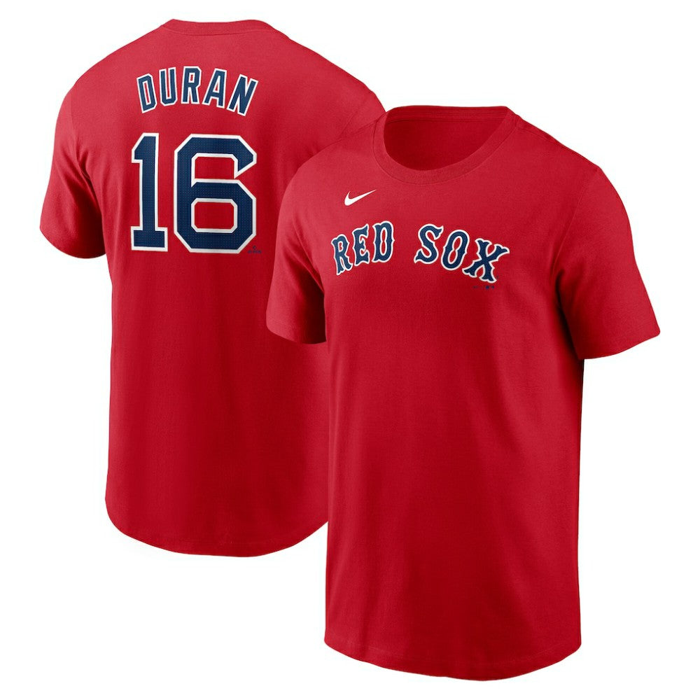 Jarren Duran Boston Red Sox Nike Fuse Name & Number T-Shirt - Red T-shirts