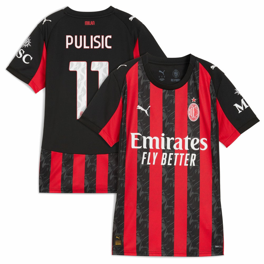 Christian Pulisic AC Milan Women's 2025/26 Home Replica Player Jersey Red