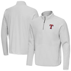 Texas Rangers Antigua Step Up Quarter-Zip Pullover - Gray Pullover