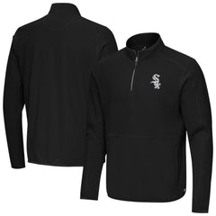 Chicago White Sox Antigua Step Up Quarter-Zip Pullover - Black Pullover