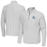 Kansas City Royals Antigua Step Up Quarter-Zip Pullover - Gray Pullover