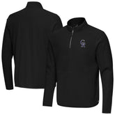 Colorado Rockies Antigua Step Up Quarter-Zip Pullover - Black Pullover