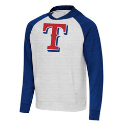 Texas Rangers Antigua Urgent Pullover Hoodie - Royal/Gray Hoodies
