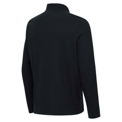 Miami Marlins Antigua Sync Tri-Blend Quarter-Zip Pullover - Heather Black Pullover