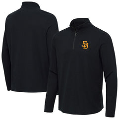 San Diego Padres Antigua Sync Tri-Blend Quarter-Zip Pullover - Heather Black Pullover