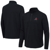 Arizona Diamondbacks Antigua Sync Tri-Blend Quarter-Zip Pullover - Heather Black Pullover