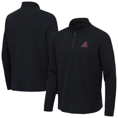 Arizona Diamondbacks Antigua Sync Tri-Blend Quarter-Zip Pullover - Heather Black Pullover