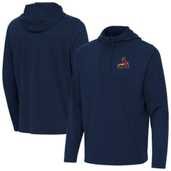 St. Louis Cardinals Antigua Connected Quarter-Zip Pullover Hoodie - Navy Hoodies