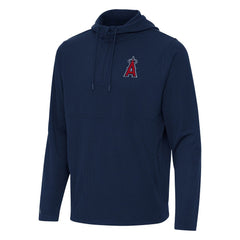 Los Angeles Angels Antigua Connected Quarter-Zip Pullover Hoodie - Navy Hoodies