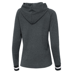 Miami Marlins Antigua Women's Trek Pullover Hoodie - Heather Charcoal Hoodies