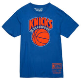 New York Knicks Hardwood Classics Vintage Logo T-Shirt Blue