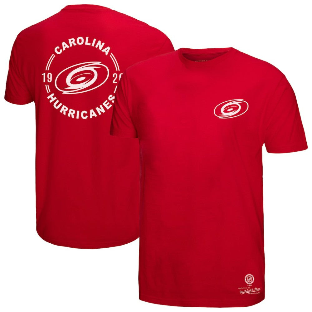NHL Carolina Hurricanes Mitchell & Ness Core Penalty Box 3.0 T-Shirt - Red