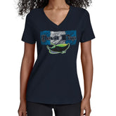 Tampa Bay Rays Starter Women's Team Color Shading V-Neck T-Shirt - Navy T-shirts