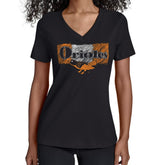 Baltimore Orioles Starter Women's Team Color Shading V-Neck T-Shirt - Black T-shirts