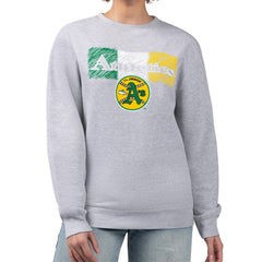 Athletics Starter Women's Team Color Shading Fleece Pullover Sweatshirt - Gray Pullover