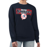 New York Yankees Starter Women's Team Color Shading Fleece Pullover Sweatshirt - Navy Pullover
