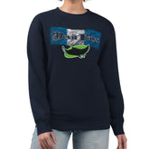 Tampa Bay Rays Starter Women's Team Color Shading Fleece Pullover Sweatshirt - Navy Pullover