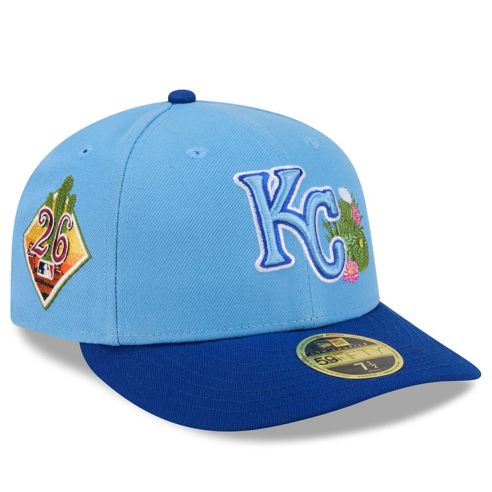 Kansas City Royals New Era 2026 Spring Training Low Profile 59FIFTY Fitted Hat - Light Blue/Royal Hats