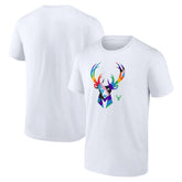 Milwaukee Bucks Team Logo Pride T-Shirt White
