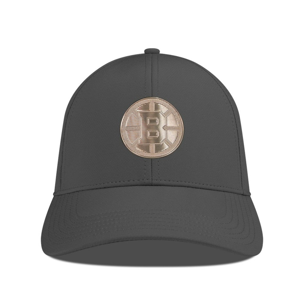NHL Boston Bruins Levelwear Ascend Copper Insignia Vented Adjustable Hat - Charcoal