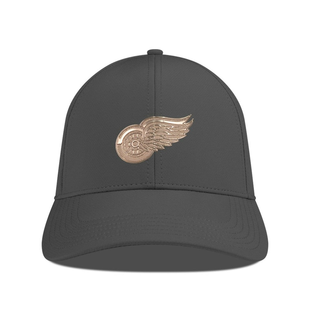 NHL Detroit Red Wings Levelwear Ascend Copper Insignia Vented Adjustable Hat - Charcoal