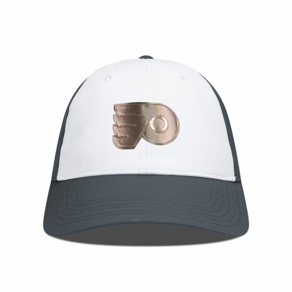 NHL Philadelphia Flyers Levelwear Endure Copper Insignia Adjustable Hat - White/Charcoal