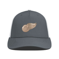 NHL Detroit Red Wings Levelwear Signal Copper Insignia Trucker Adjustable Hat - Charcoal/White