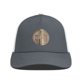 NHL Edmonton Oilers Levelwear Signal Copper Insignia Trucker Adjustable Hat - Charcoal/White
