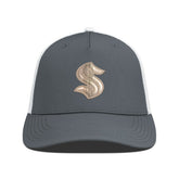 NHL Seattle Kraken Levelwear Signal Copper Insignia Trucker Adjustable Hat - Charcoal/White